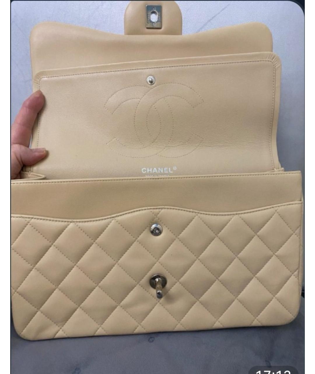 CHANEL Желтая кожаная сумка через плечо, фото 2