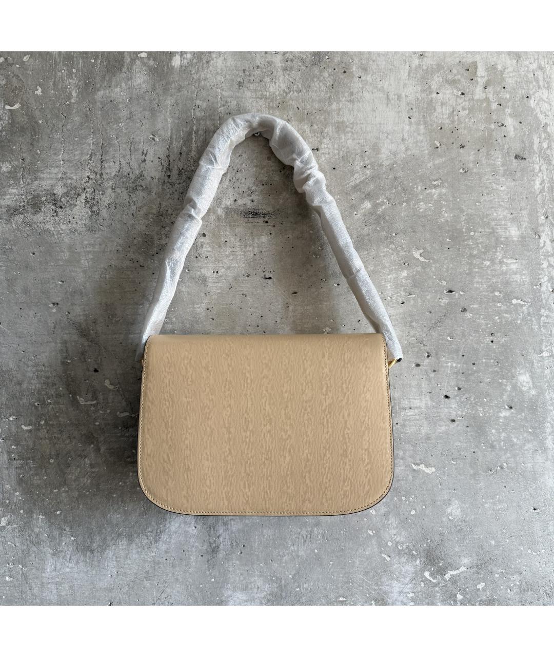 GUCCI Бежевая кожаная сумка через плечо, фото 2