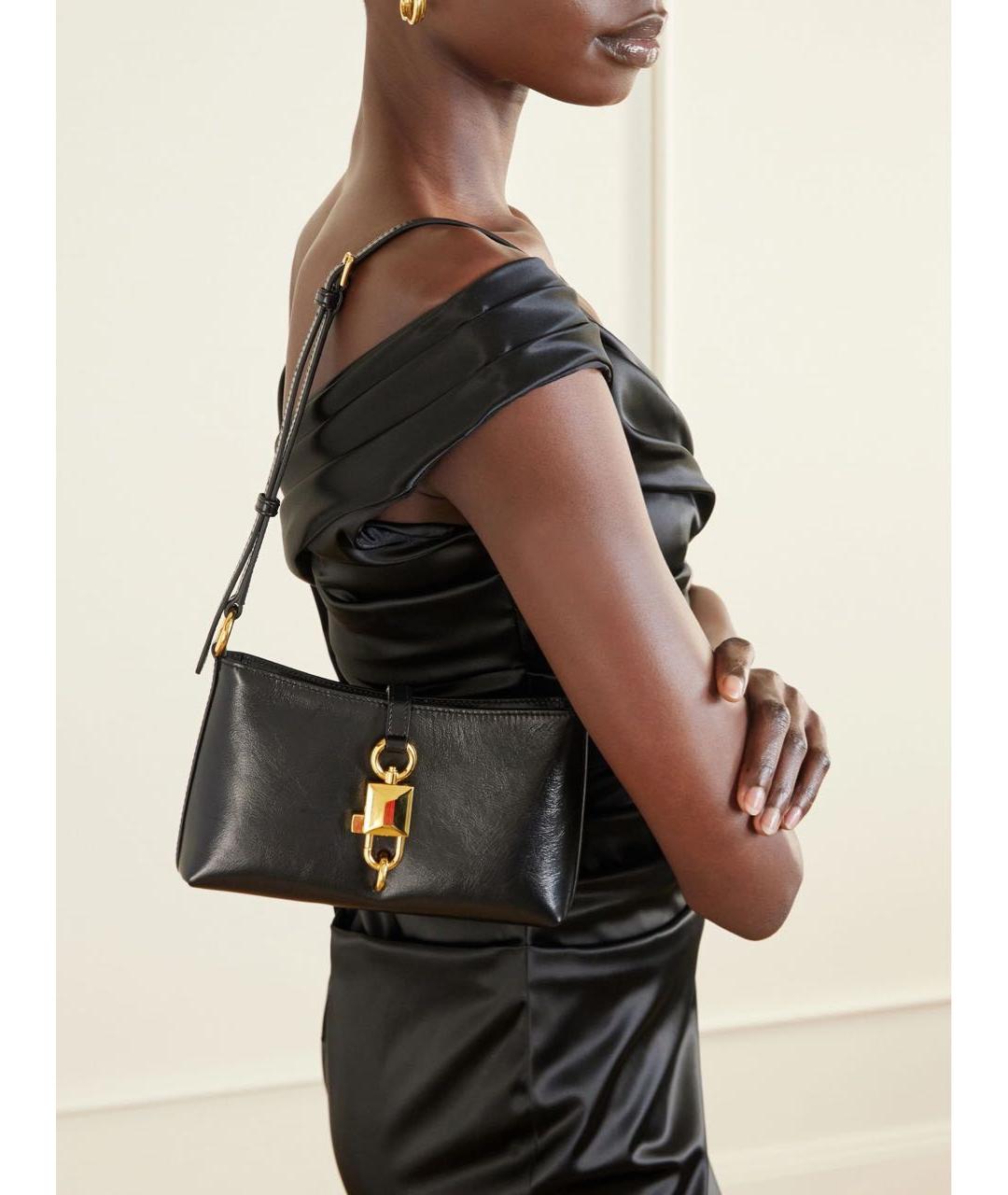 DOLCE&GABBANA Черная кожаная сумка через плечо, фото 2