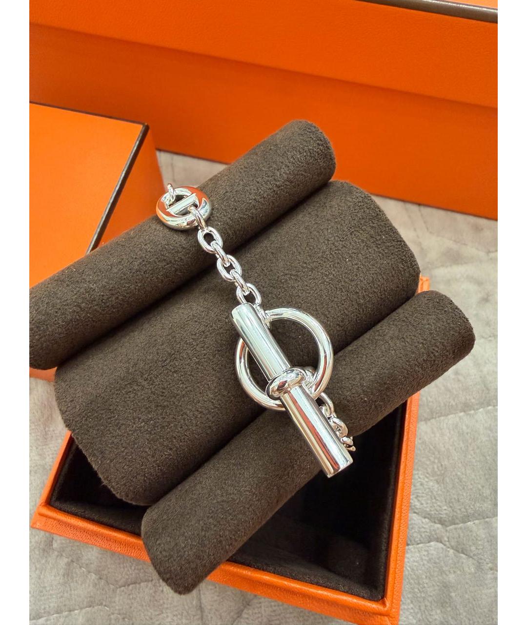 HERMES Серебрянный с серебряным покрытием браслет, фото 3