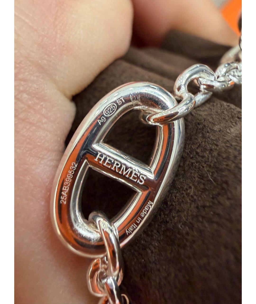 HERMES Серебрянный с серебряным покрытием браслет, фото 4