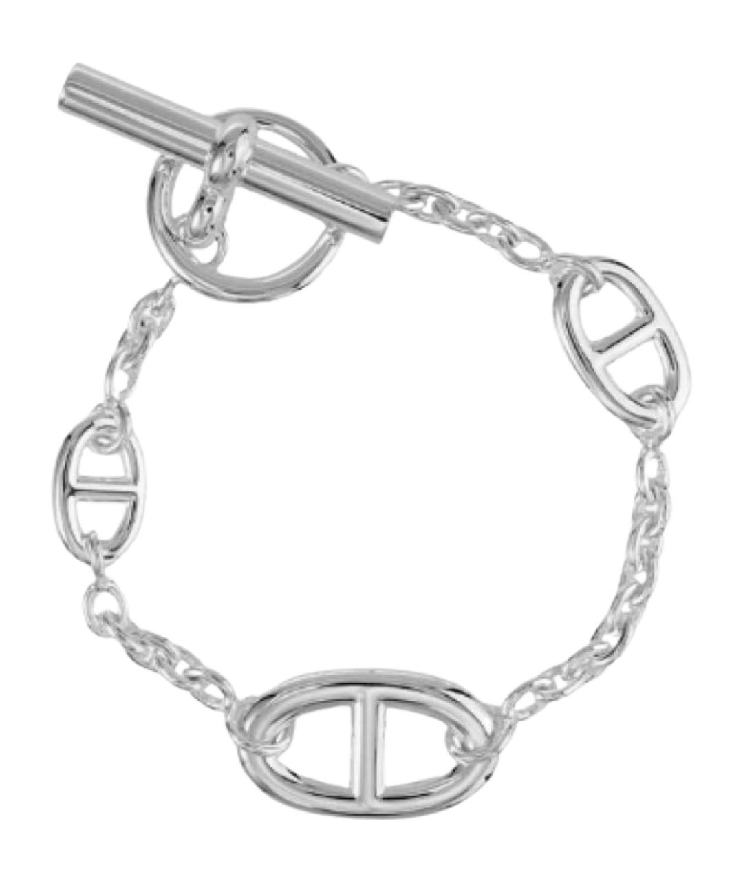 HERMES Серебрянный с серебряным покрытием браслет, фото 1
