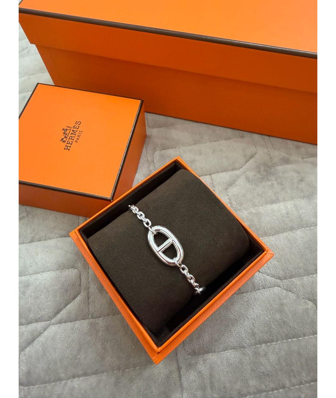 HERMES Серебрянный с серебряным покрытием браслет, фото 2