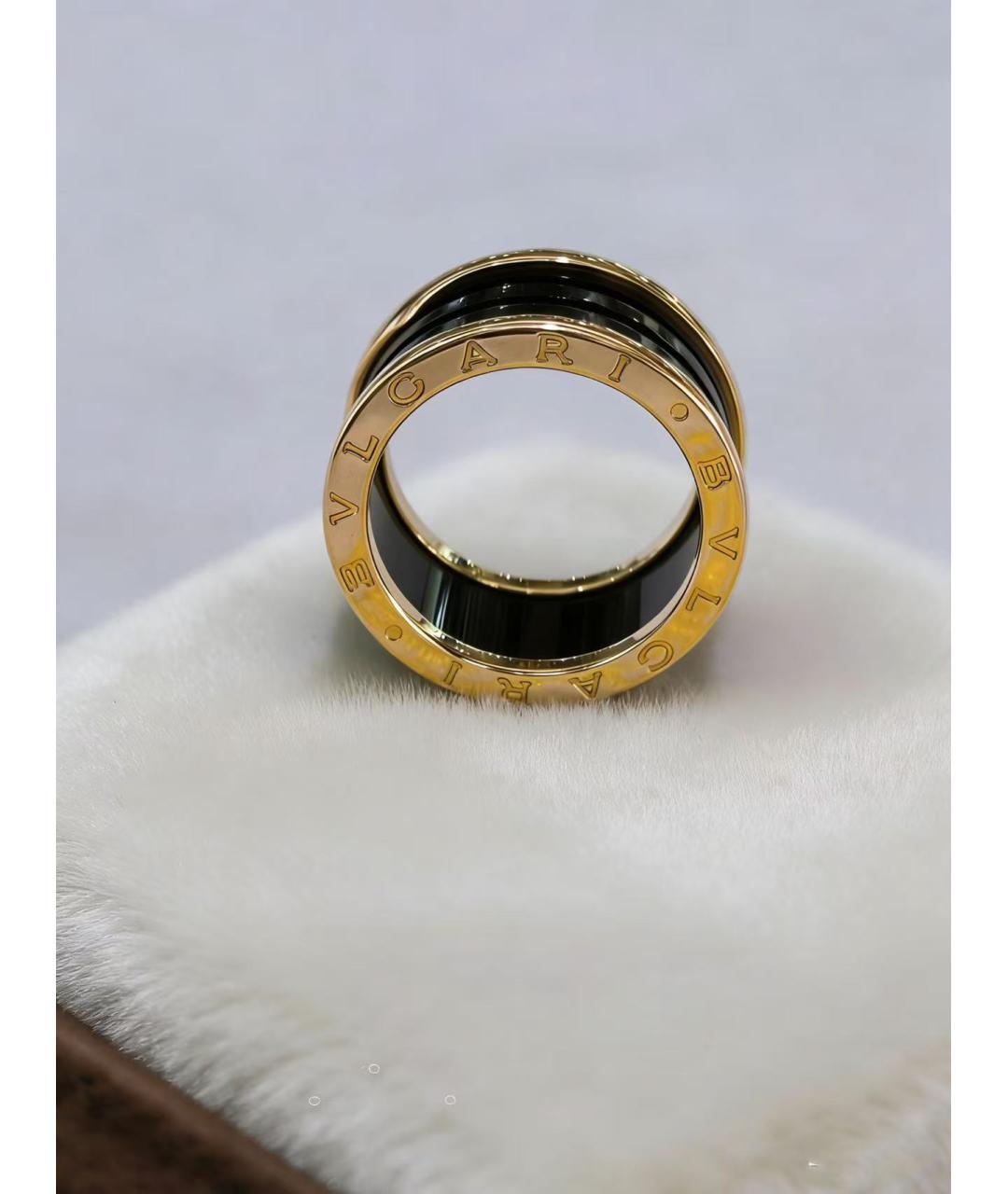 BVLGARI Черное кольцо из розового золота, фото 3