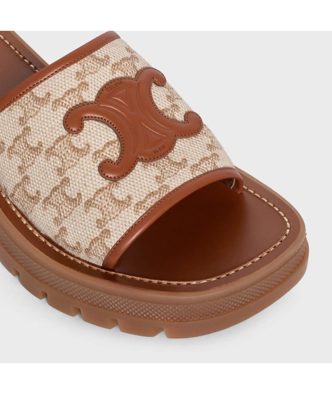 CELINE Коричневые шлепанцы, фото 3