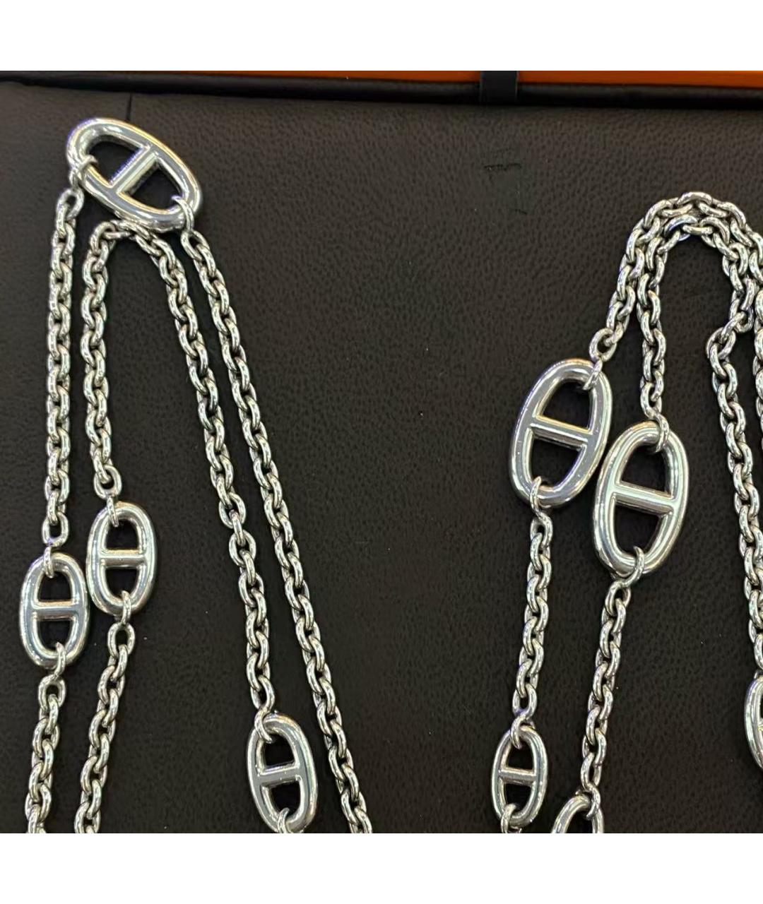 HERMES Серебряное серебряное колье, фото 5