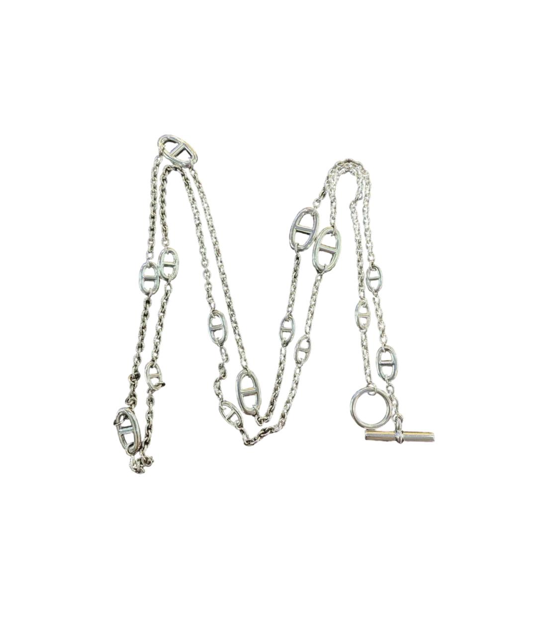HERMES Серебряное серебряное колье, фото 6