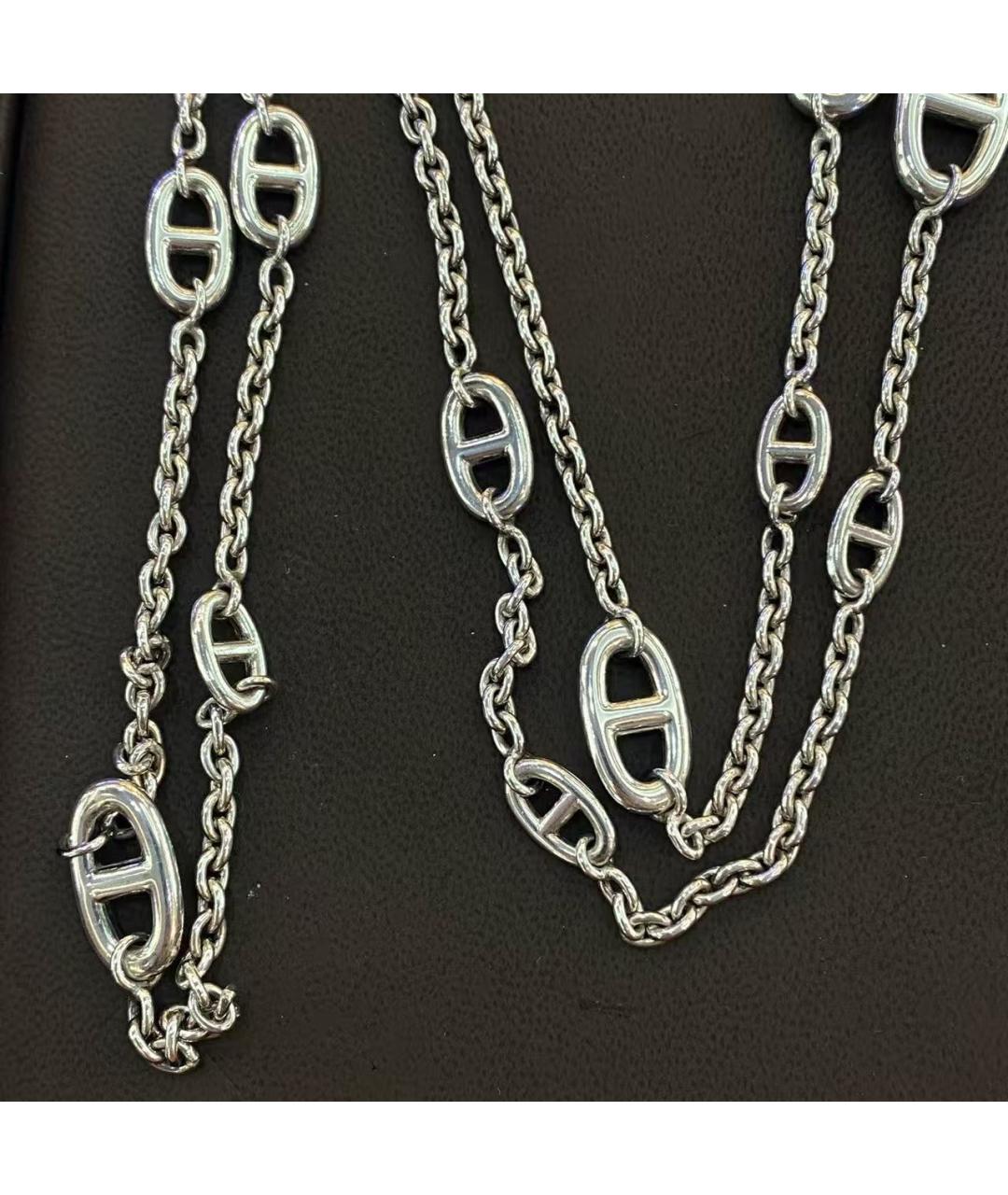HERMES Серебряное серебряное колье, фото 4