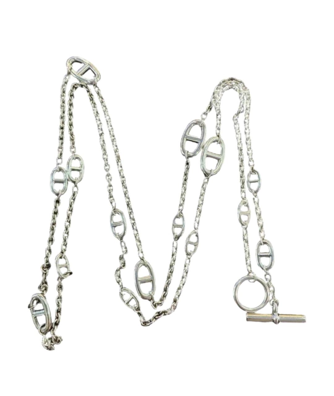 HERMES Серебряное серебряное колье, фото 1