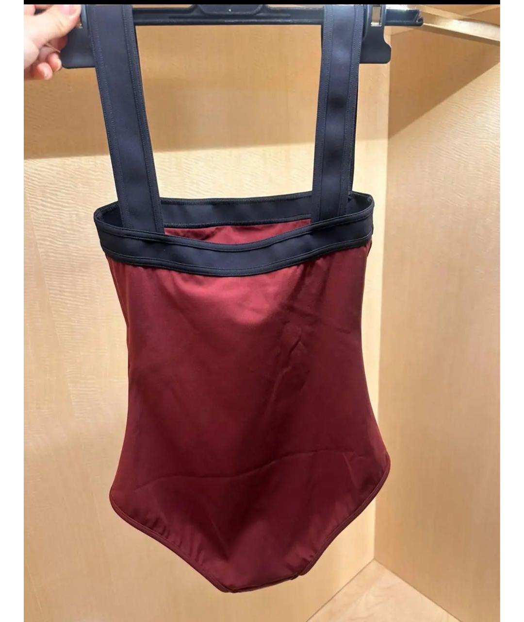 CHANEL Бордовый полиэстеровый купальник, фото 3
