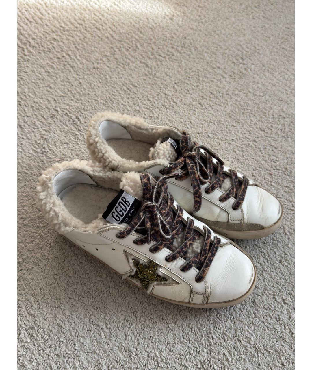 GOLDEN GOOSE DELUXE BRAND Белые кожаные кеды, фото 2