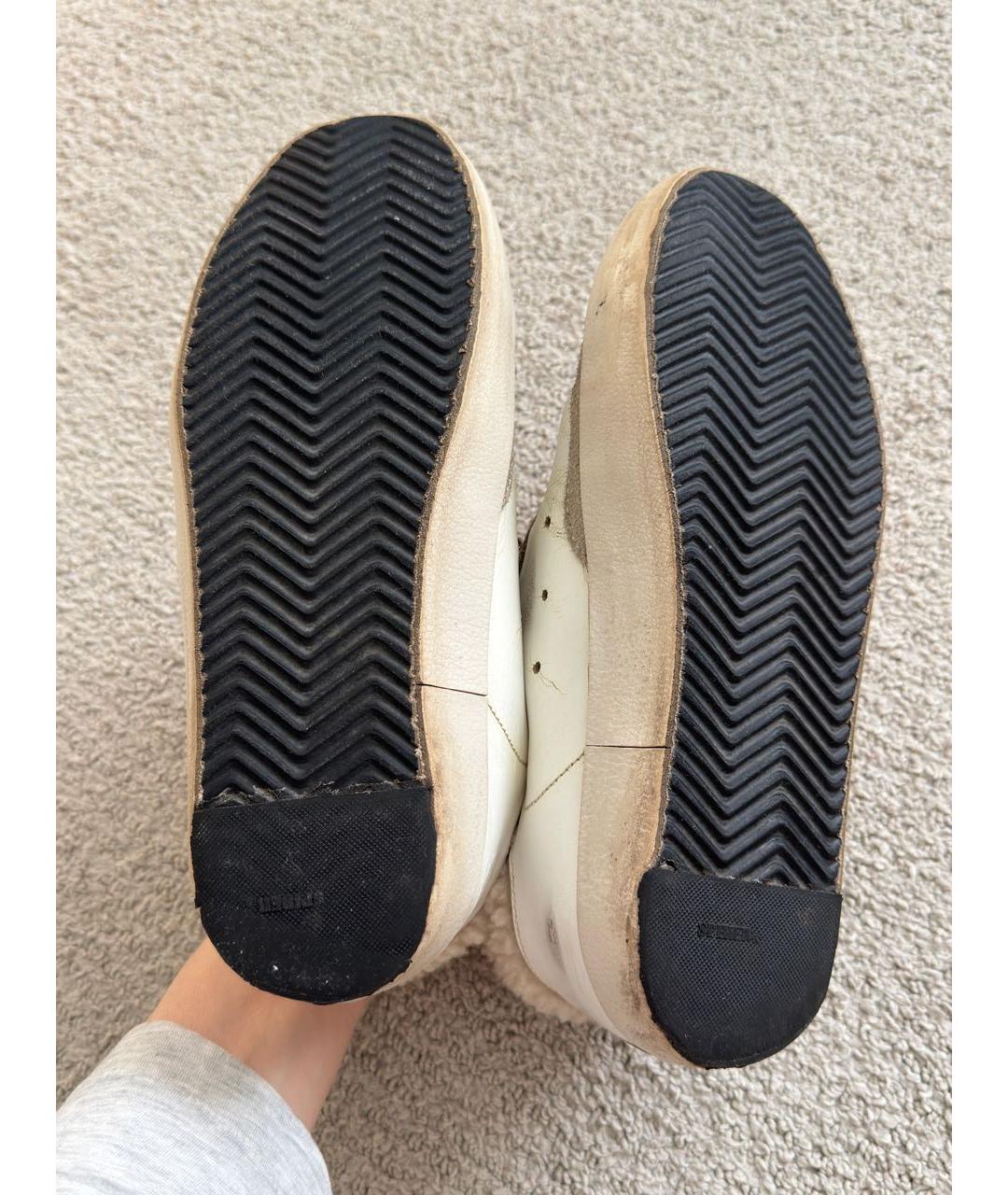 GOLDEN GOOSE DELUXE BRAND Белые кожаные кеды, фото 4