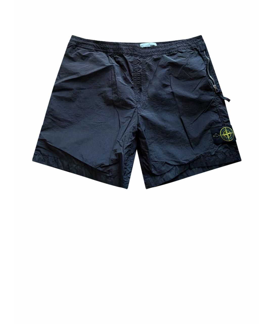 STONE ISLAND Черные полиамидовые шорты, фото 1