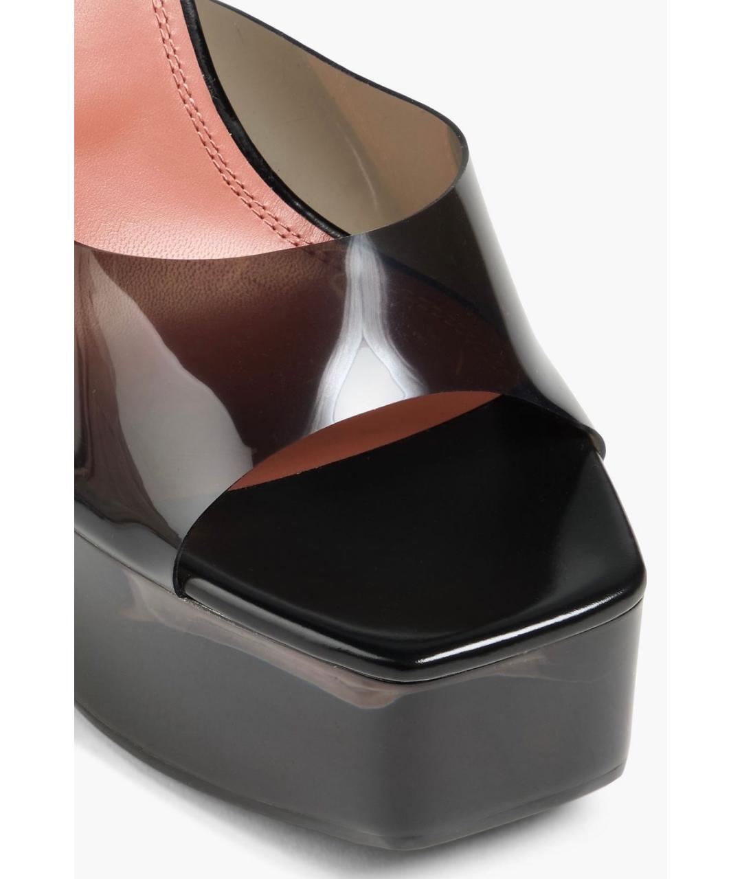 Amina Muaddi Черные мюли, фото 4