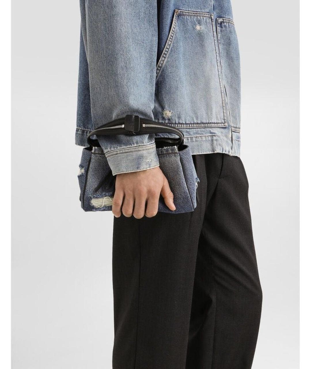 DOLCE&GABBANA Голубая деним сумка через плечо, фото 4