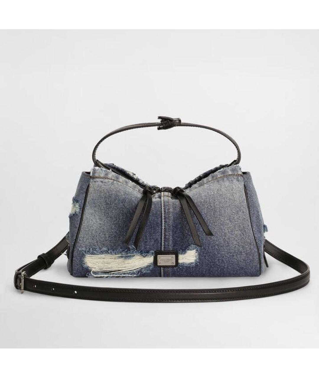 DOLCE&GABBANA Голубая деним сумка через плечо, фото 5