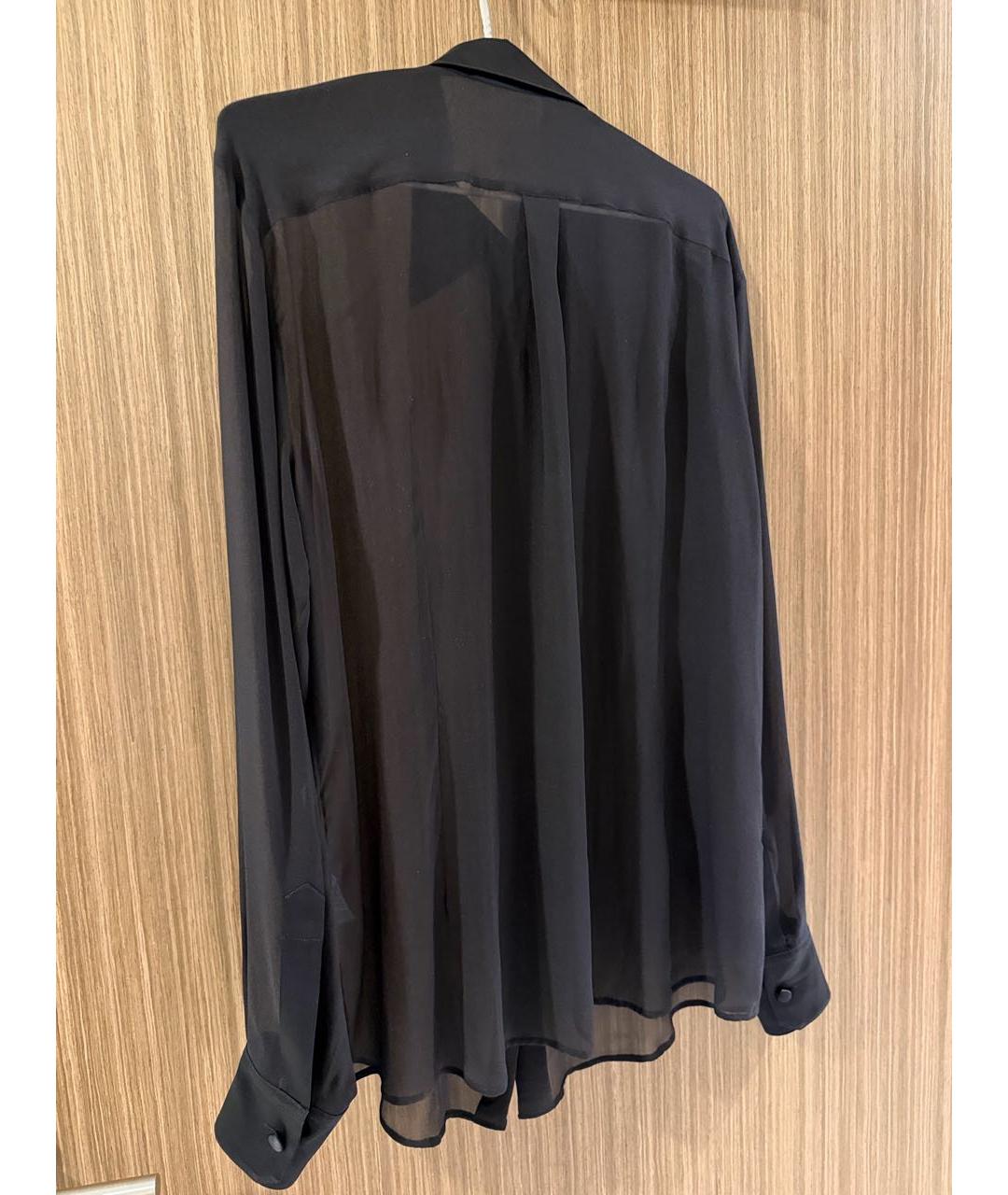 DOLCE&GABBANA Черная шелковая блузы, фото 2