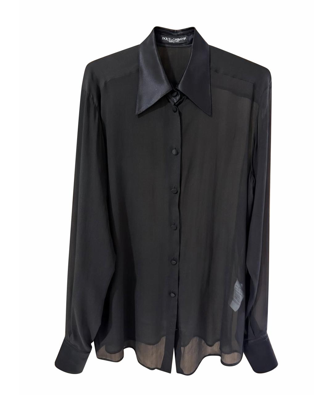DOLCE&GABBANA Черная шелковая блузы, фото 1