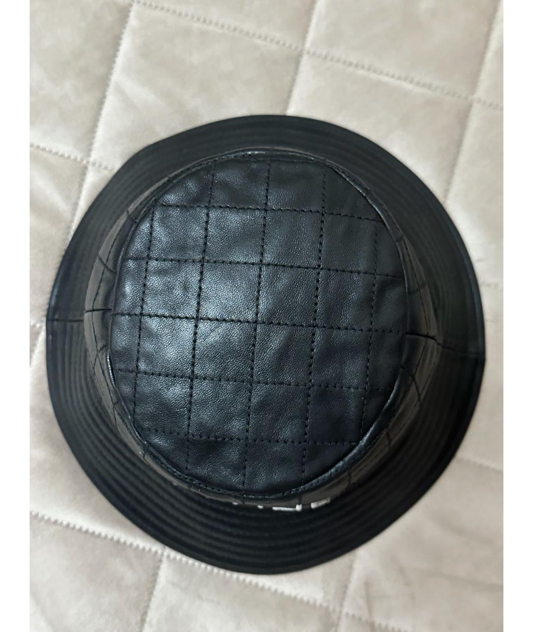 CELINE Черная кожаная кепка/бейсболка, фото 5