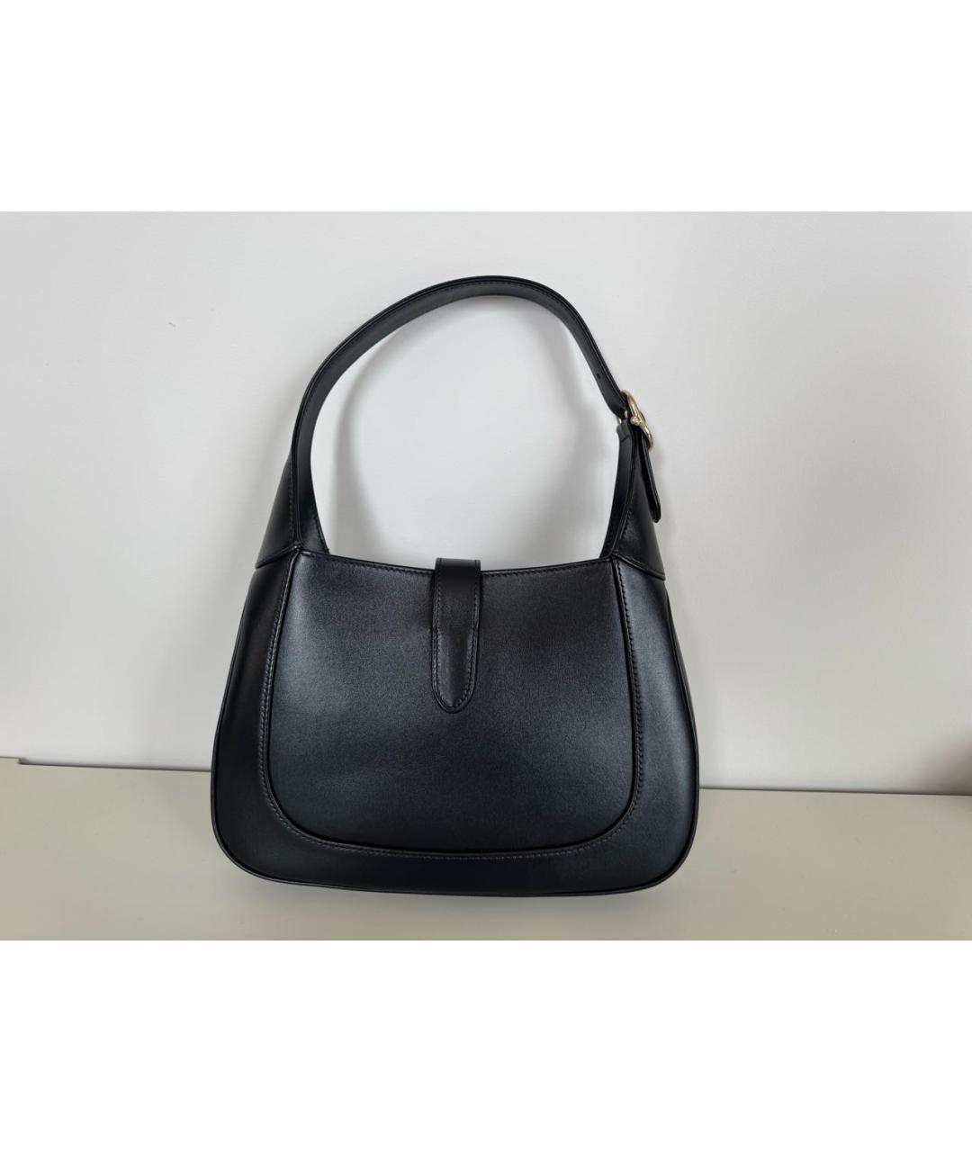 GUCCI Черная кожаная сумка с короткими ручками, фото 3