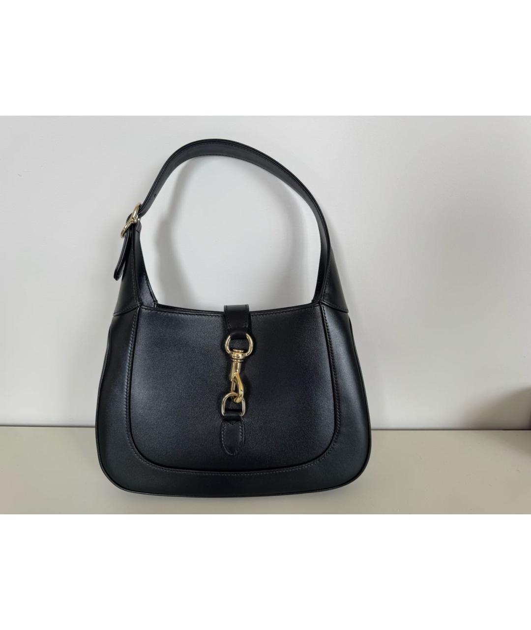 GUCCI Черная кожаная сумка с короткими ручками, фото 9