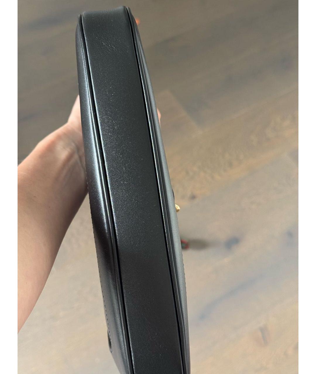 GUCCI Черная кожаная сумка с короткими ручками, фото 6