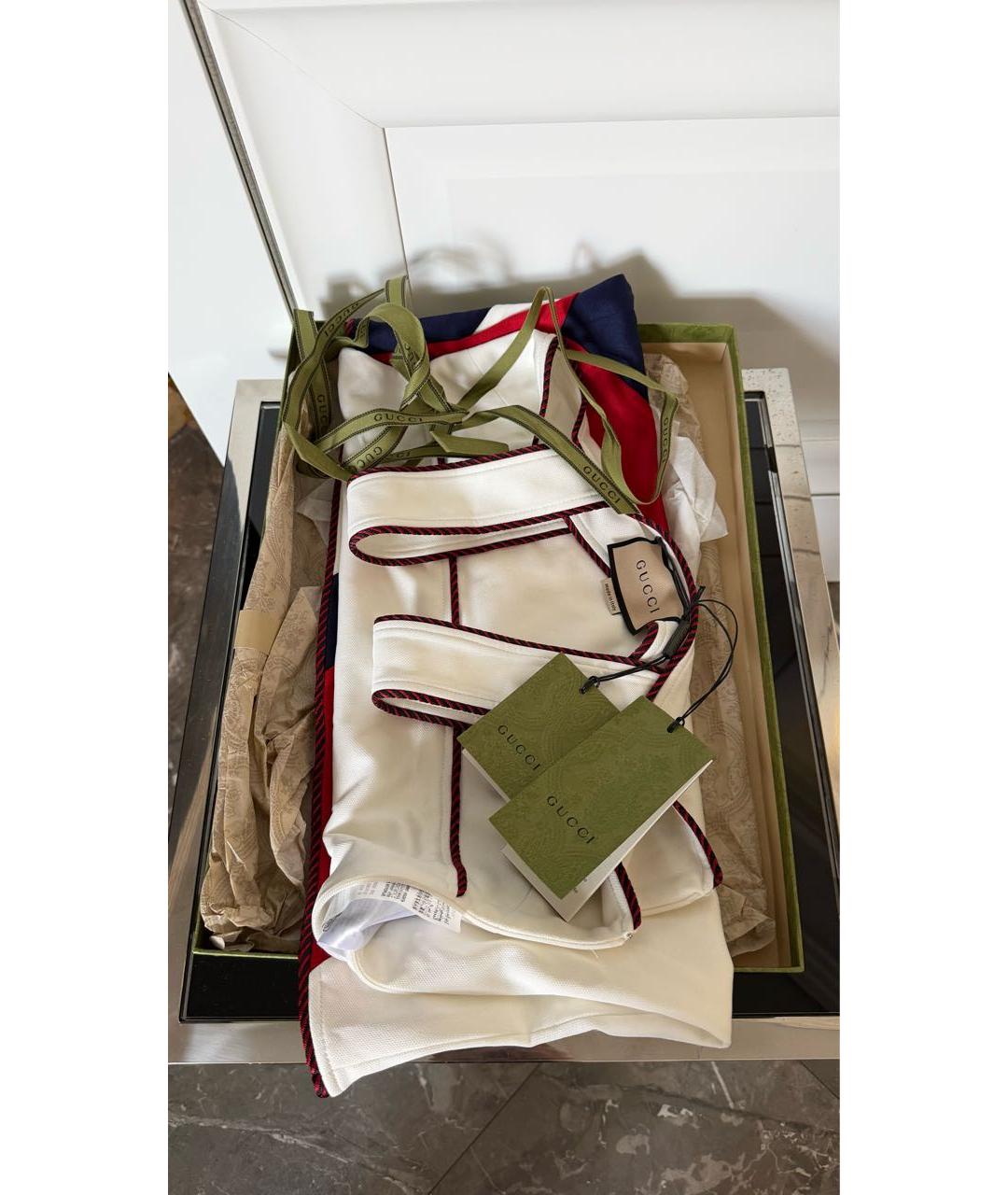 GUCCI Белое хлопковое платье, фото 7