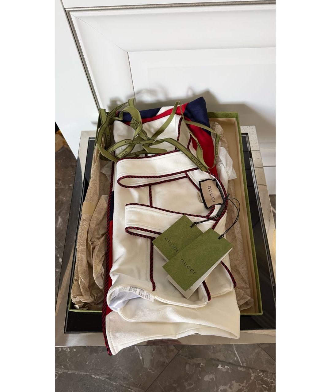 GUCCI Белое хлопковое платье, фото 6