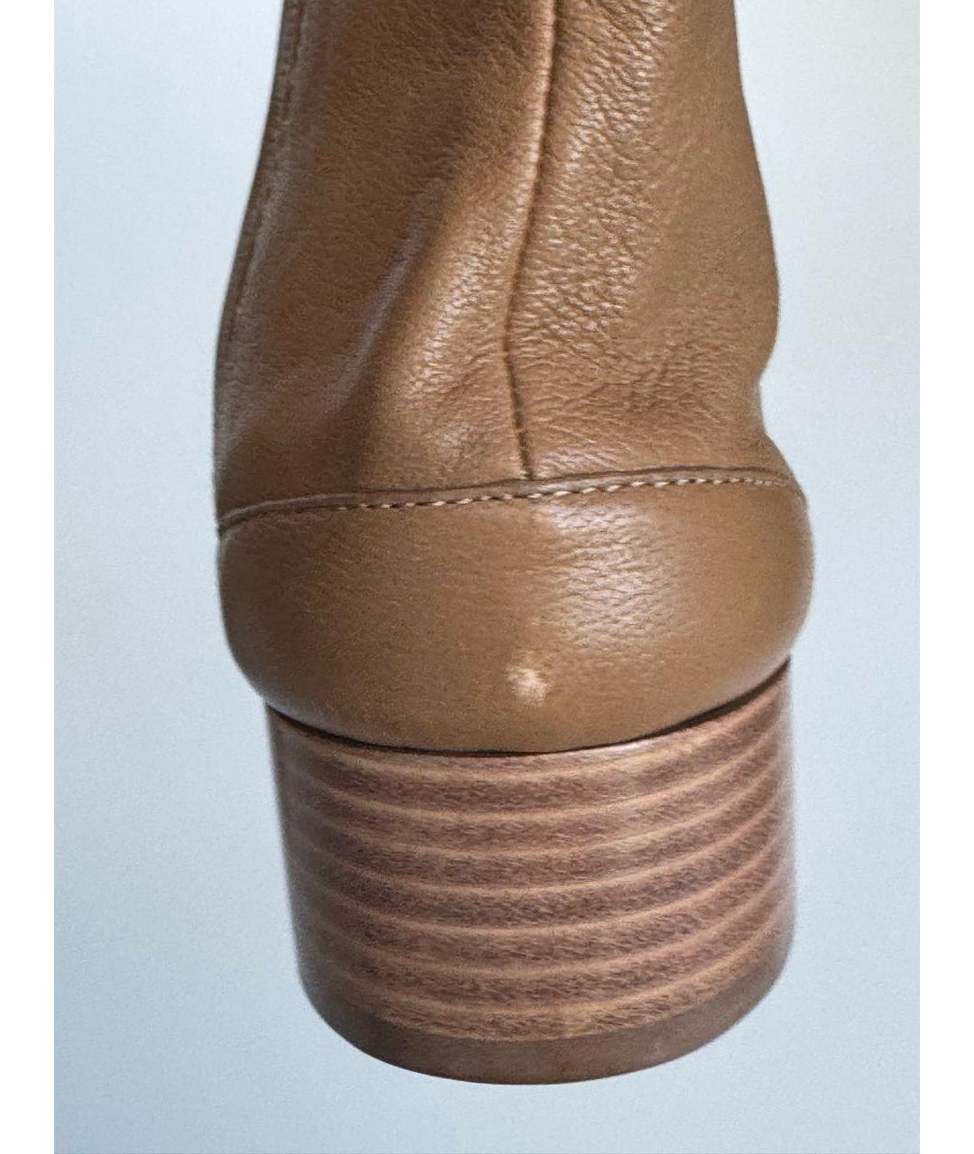 MAISON MARGIELA Коричневые кожаные ботильоны, фото 7