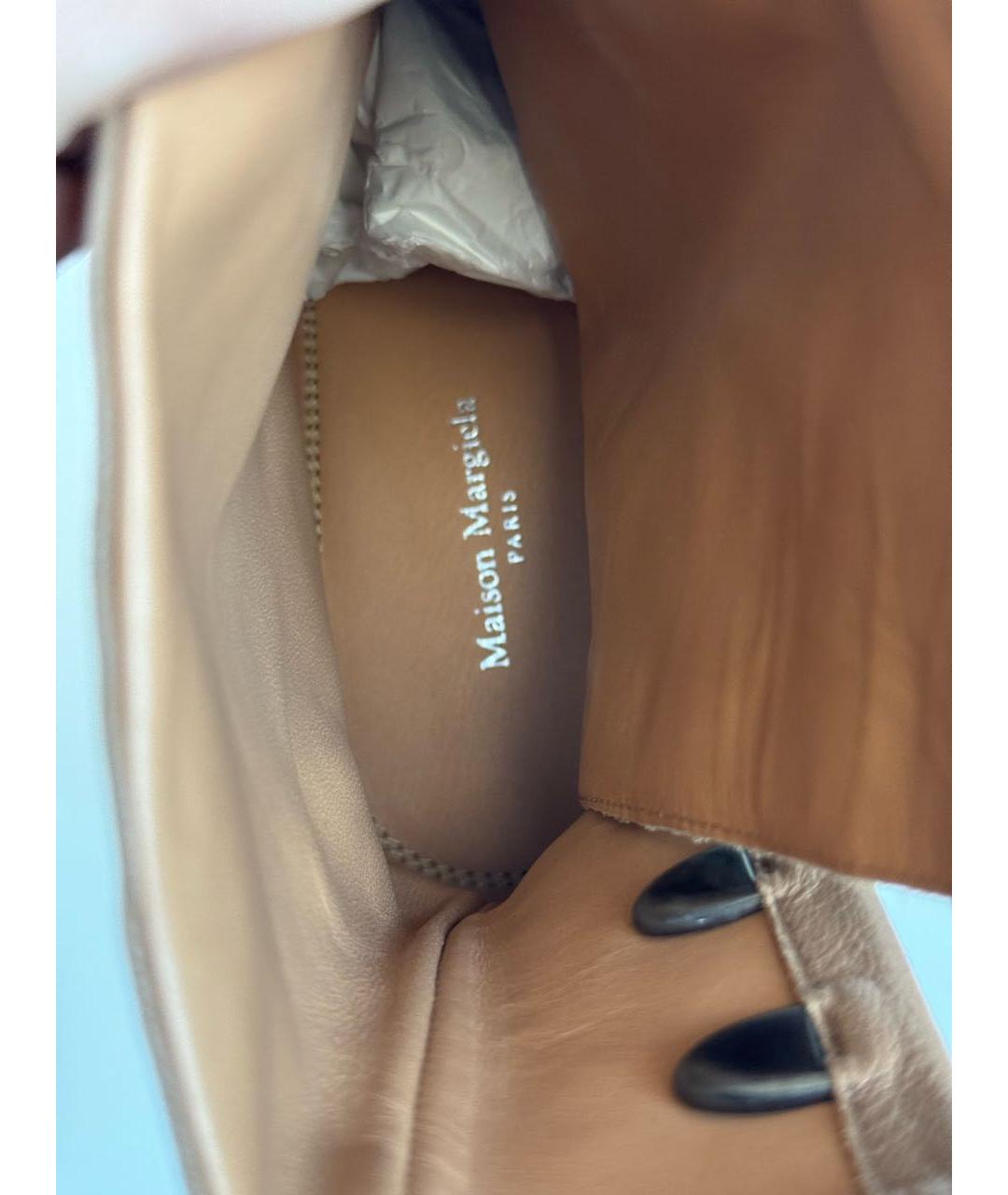 MAISON MARGIELA Коричневые кожаные ботильоны, фото 6