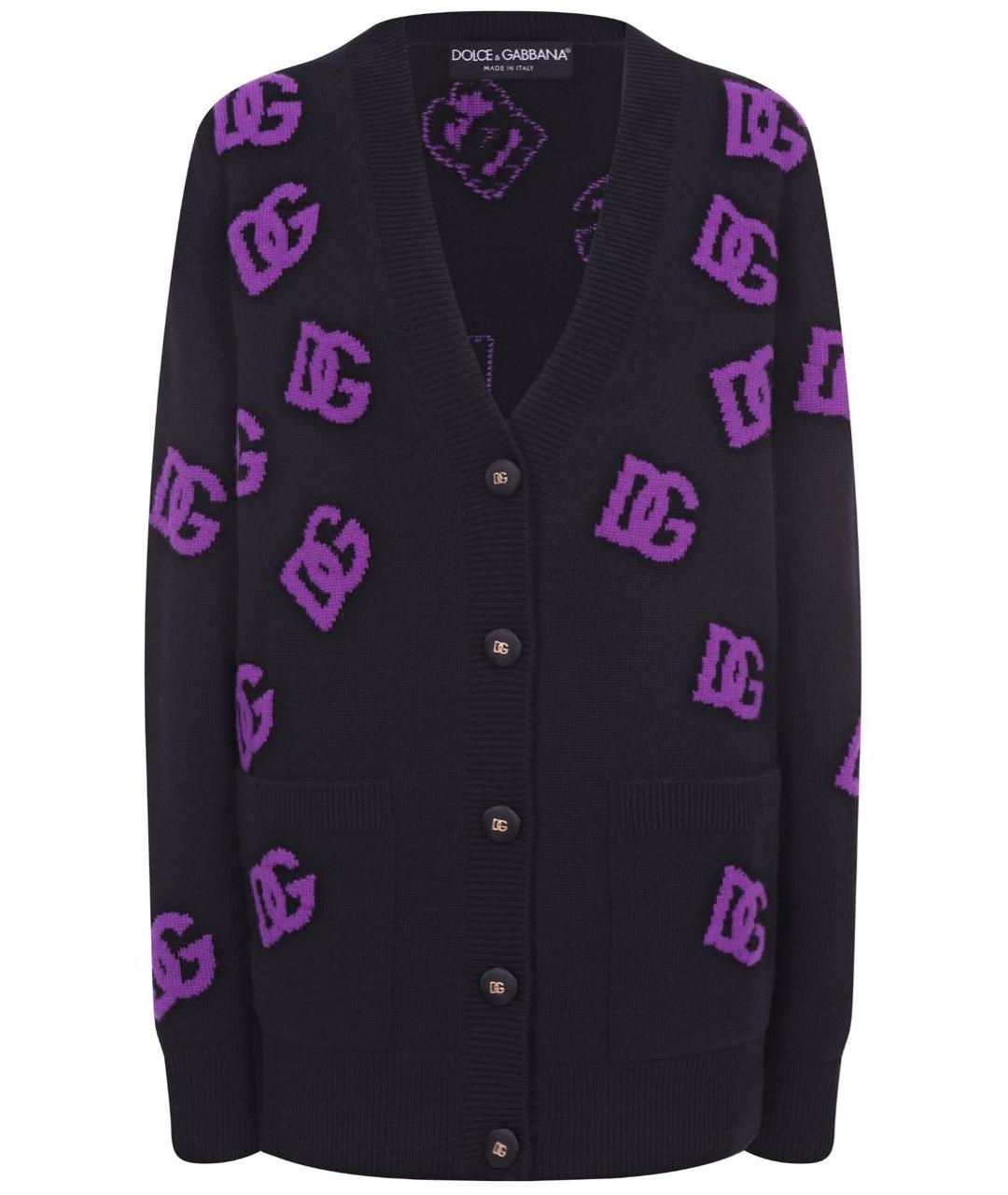 DOLCE&GABBANA Черный шерстяной кардиган, фото 4