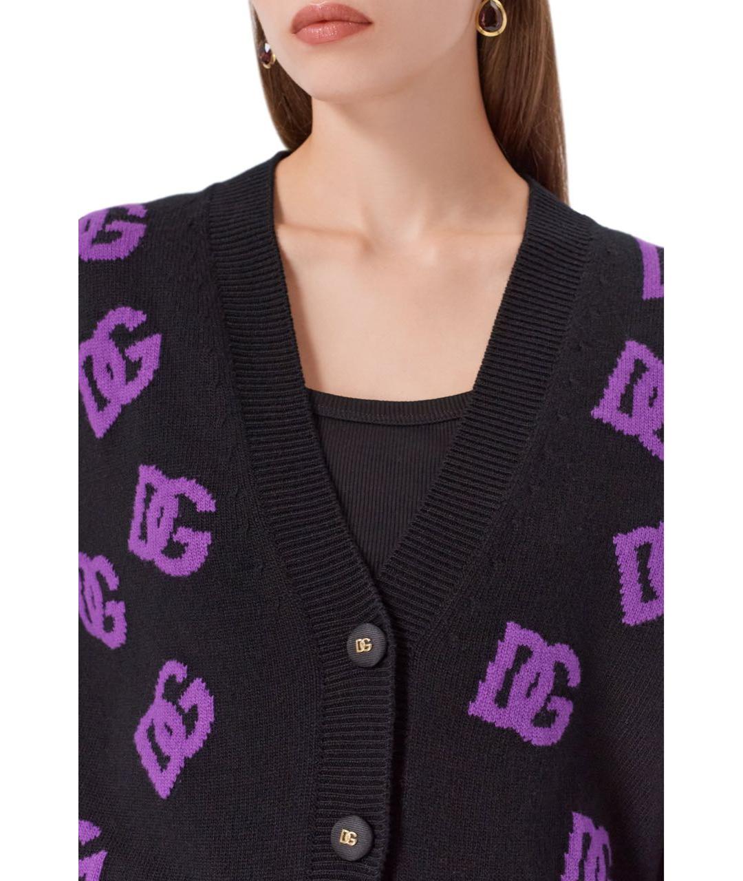 DOLCE&GABBANA Черный шерстяной кардиган, фото 3