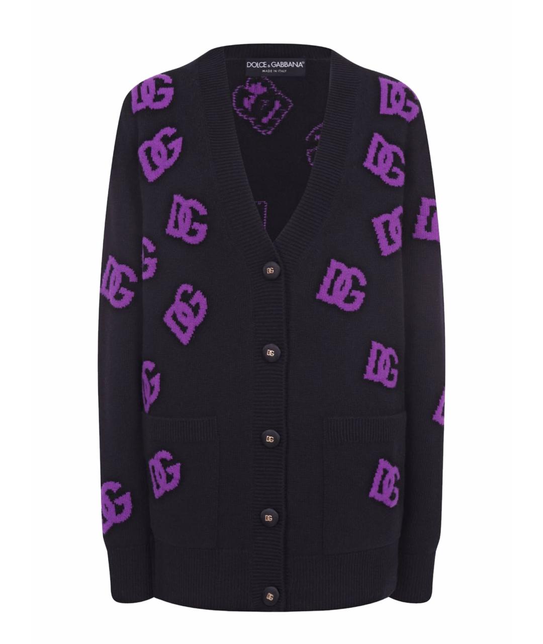 DOLCE&GABBANA Черный шерстяной кардиган, фото 1