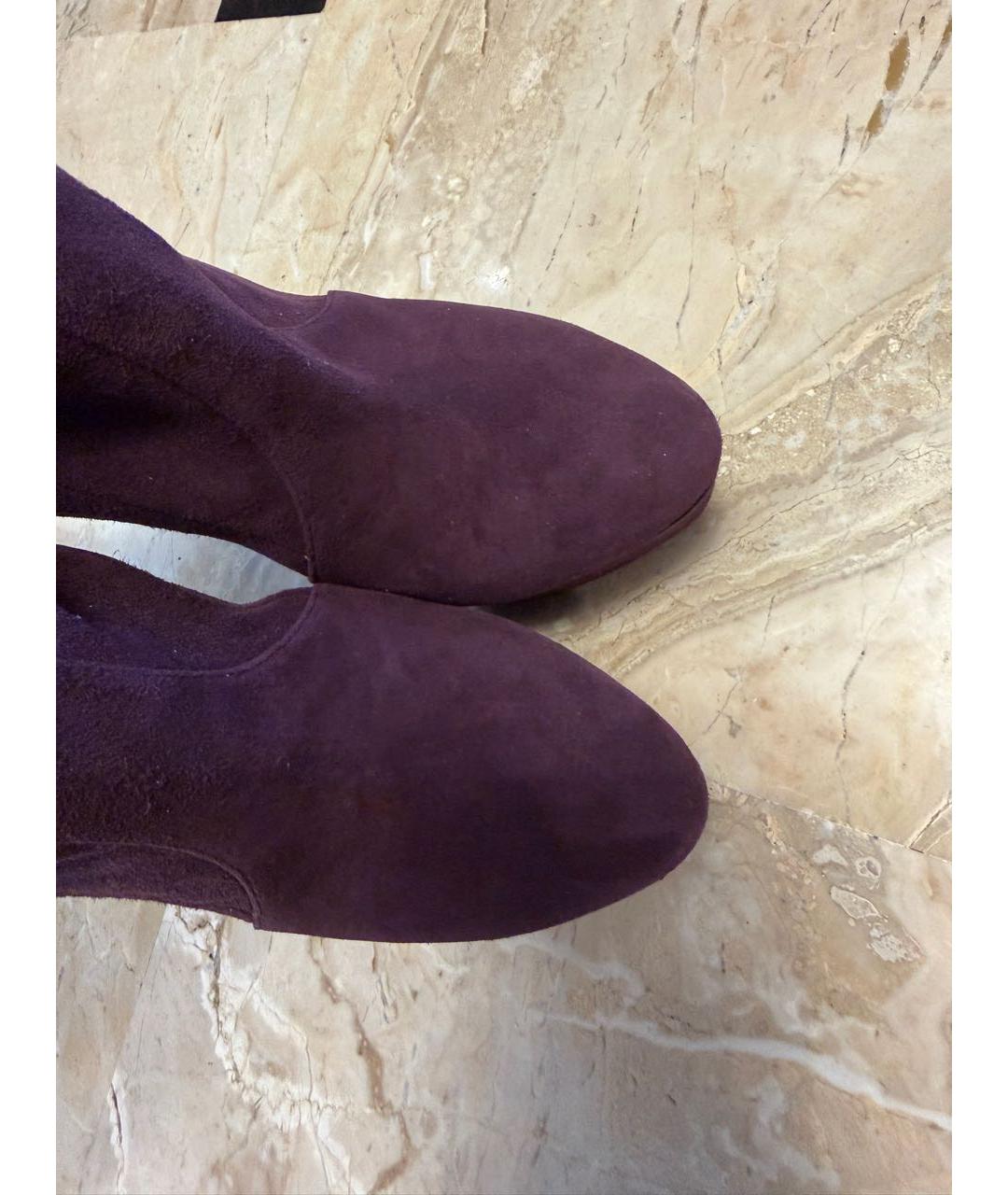 CASADEI Бордовые замшевые ботфорты, фото 3