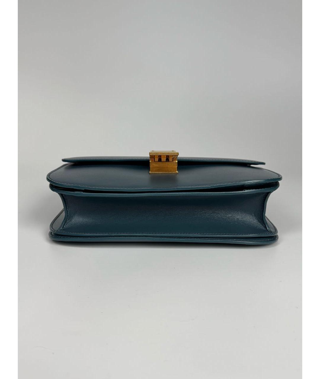 CELINE Синяя кожаная сумка через плечо, фото 6