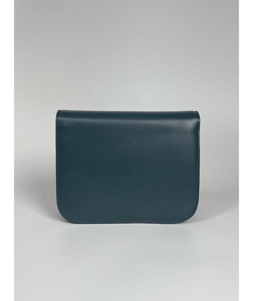 CELINE Синяя кожаная сумка через плечо, фото 3