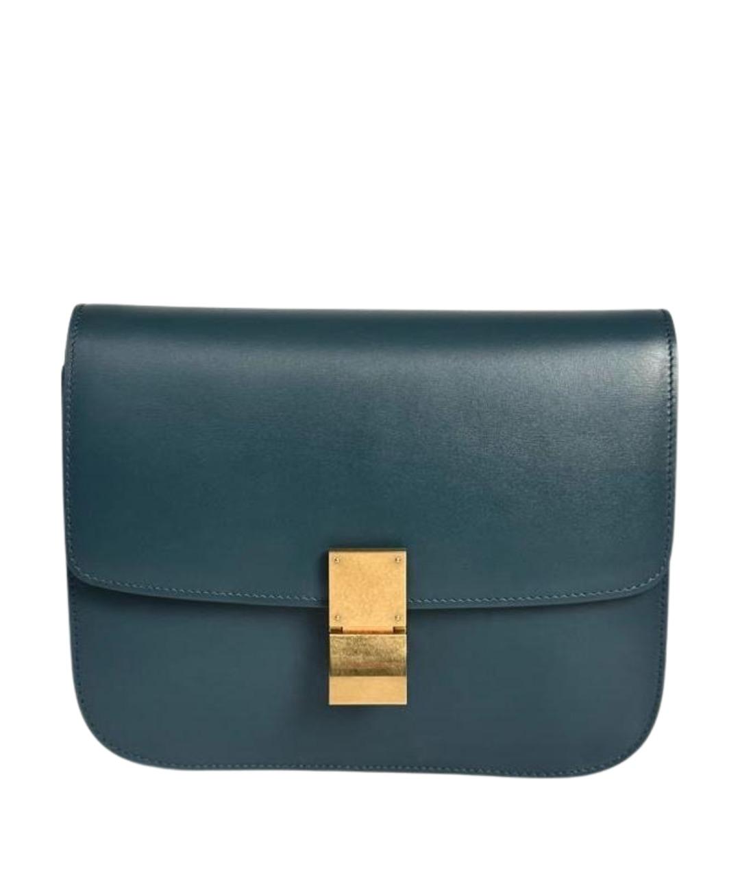 CELINE Синяя кожаная сумка через плечо, фото 1