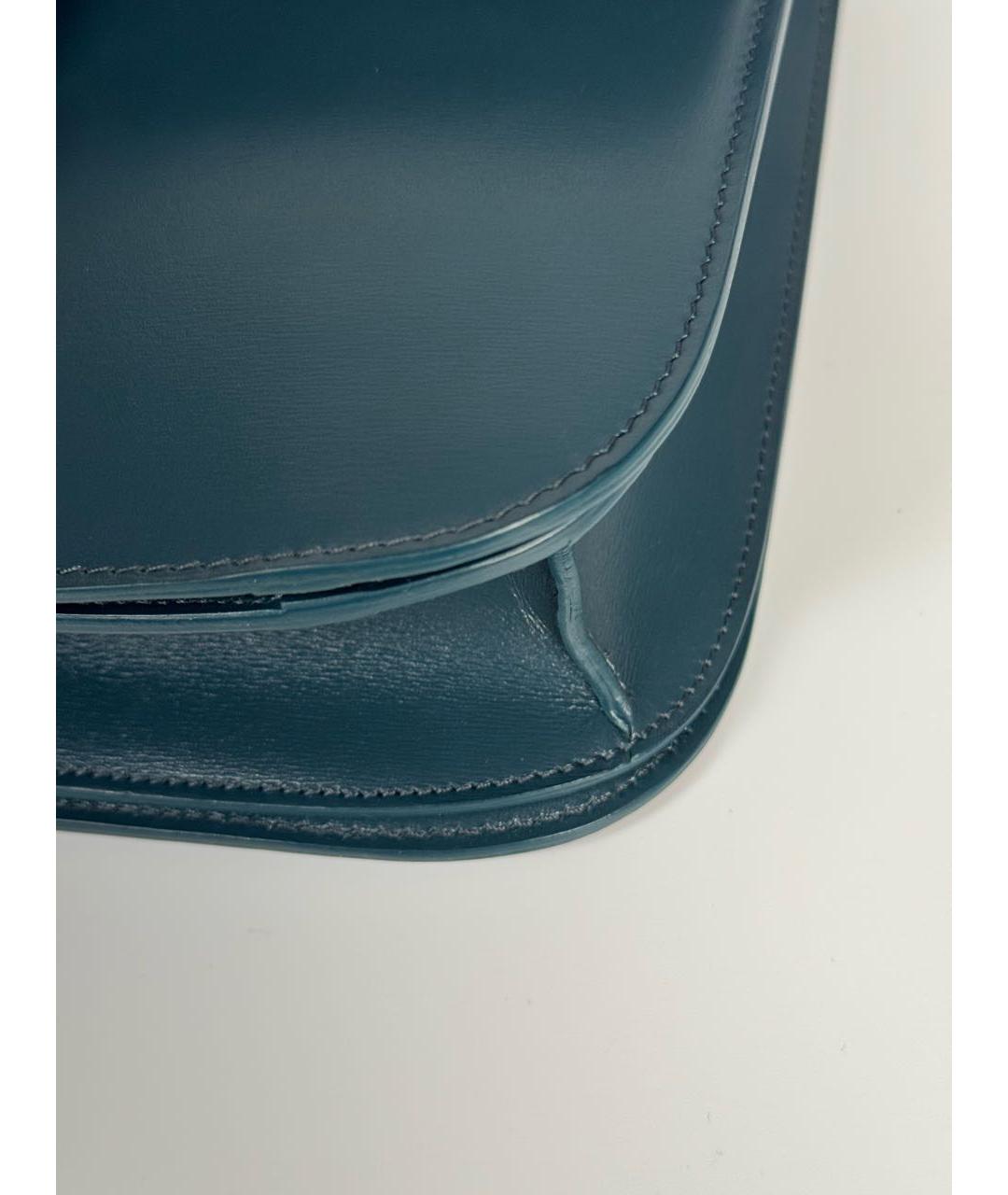 CELINE Синяя кожаная сумка через плечо, фото 8