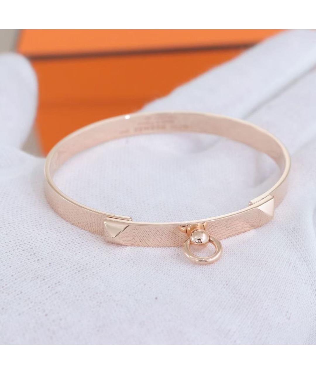 HERMES Золотой браслет из розового золота, фото 5