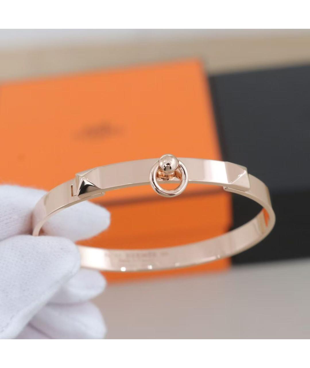HERMES Золотой браслет из розового золота, фото 3