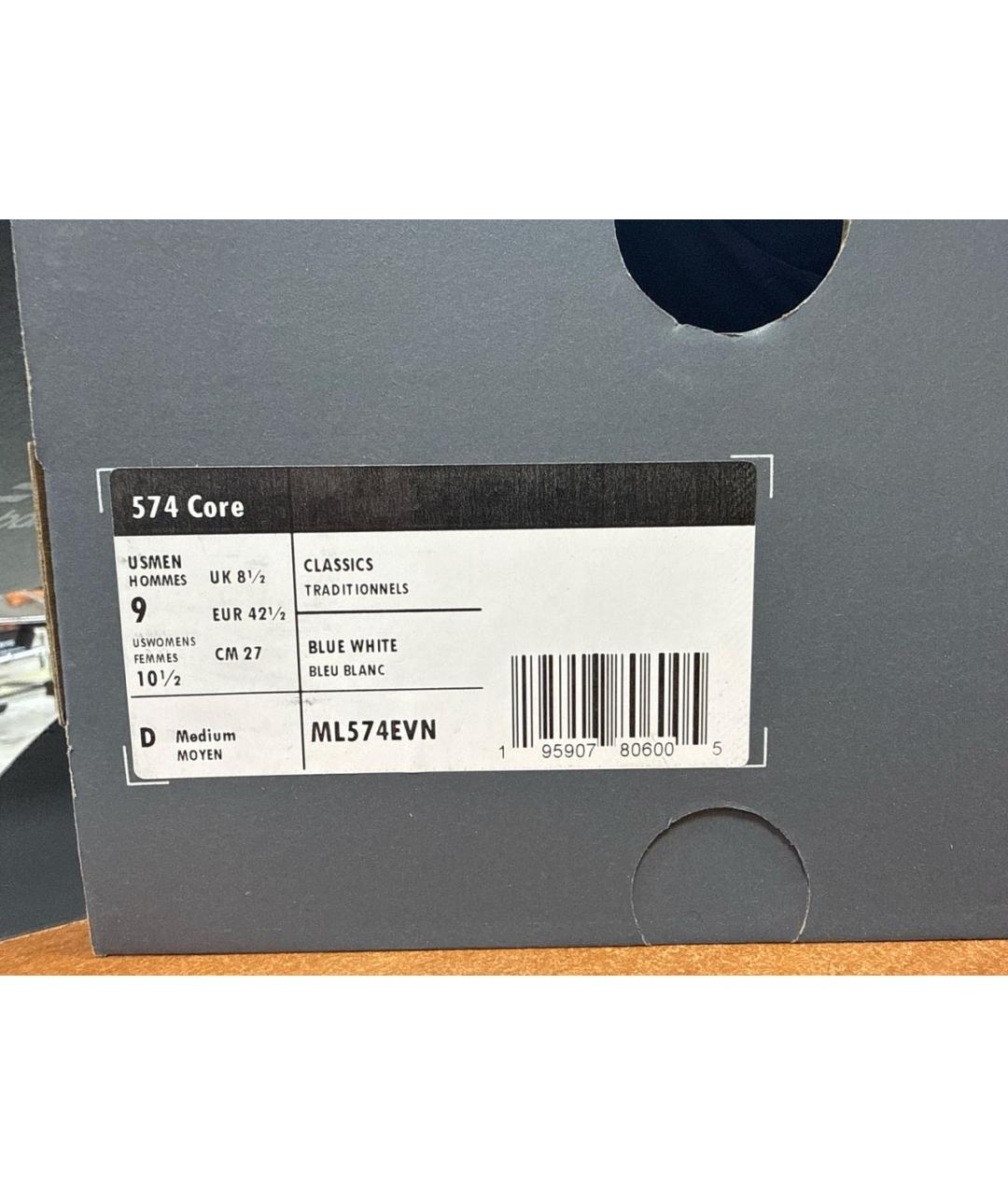 NEW BALANCE Темно-синие замшевые низкие кроссовки / кеды, фото 6