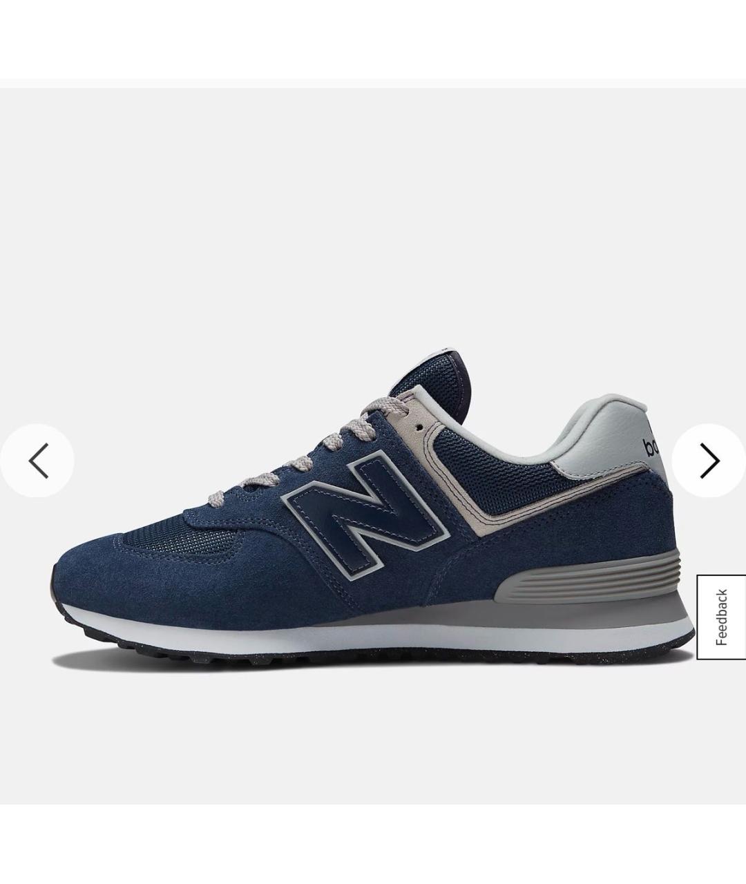 NEW BALANCE Темно-синие замшевые низкие кроссовки / кеды, фото 3