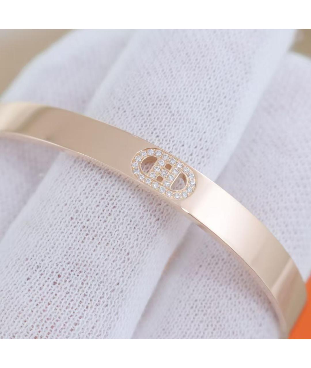 HERMES Золотой браслет из розового золота, фото 7