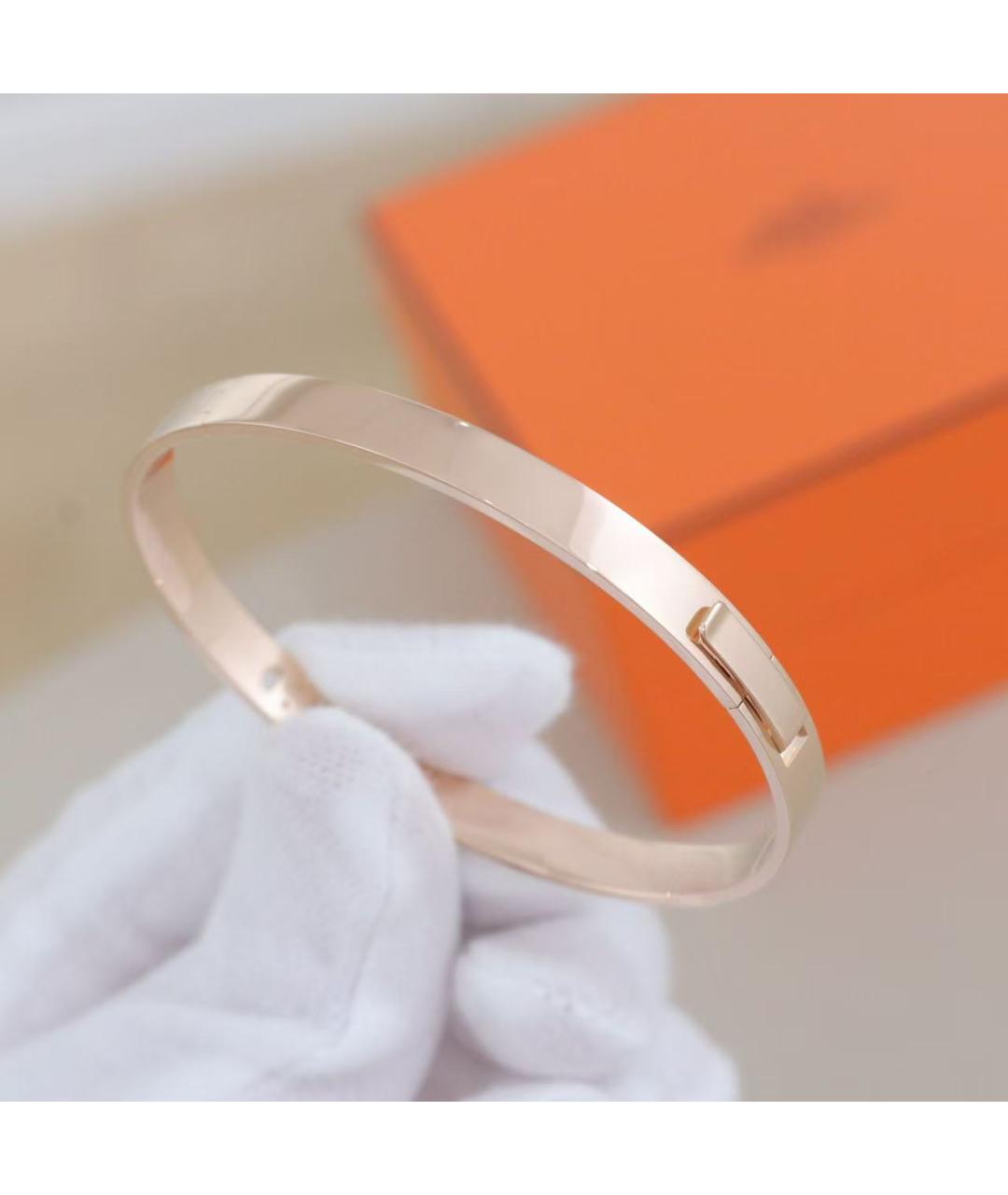 HERMES Золотой браслет из розового золота, фото 5
