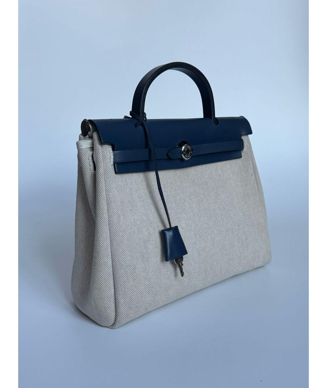 HERMES Синяя кожаная сумка через плечо, фото 2