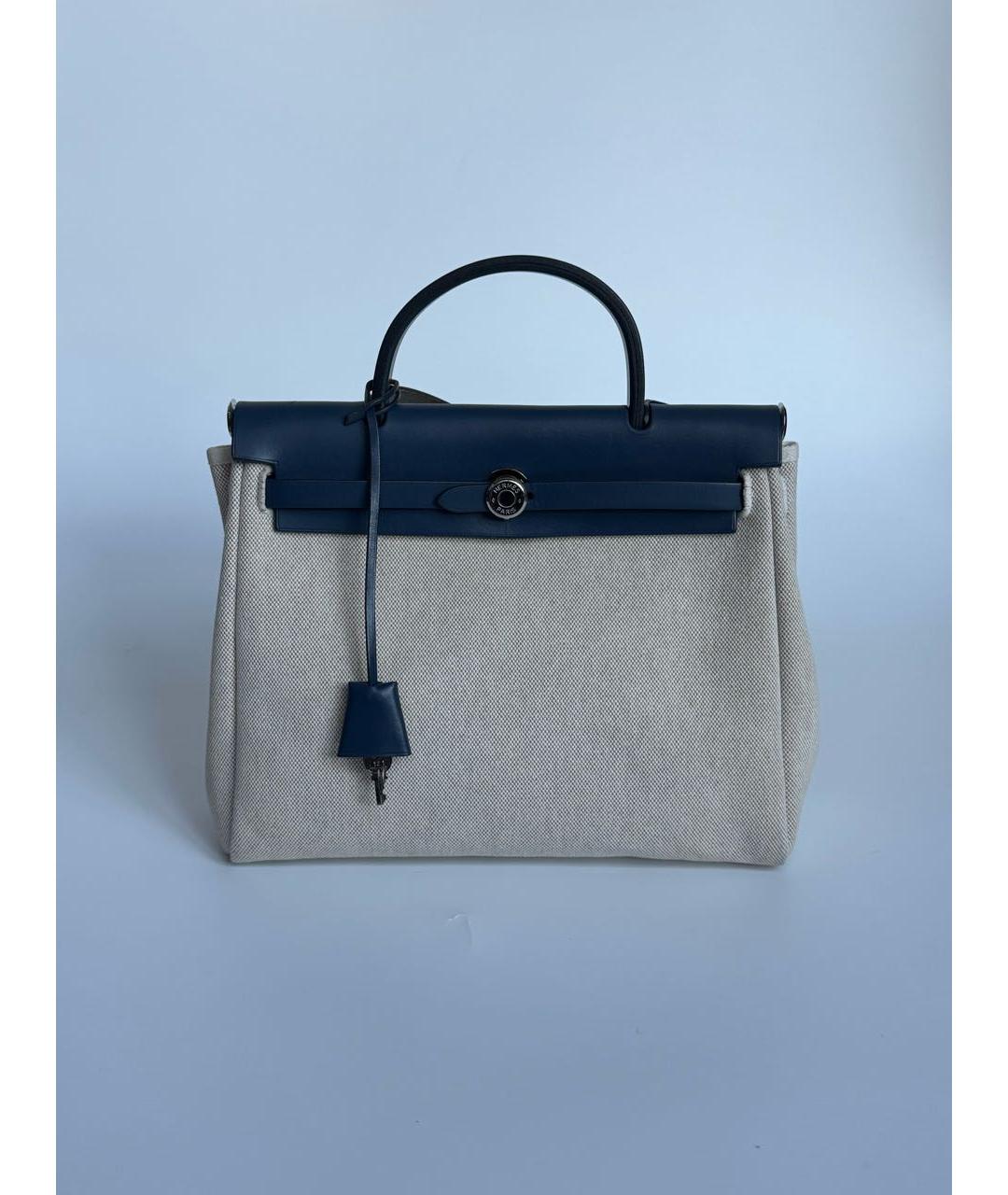 HERMES Синяя кожаная сумка через плечо, фото 9