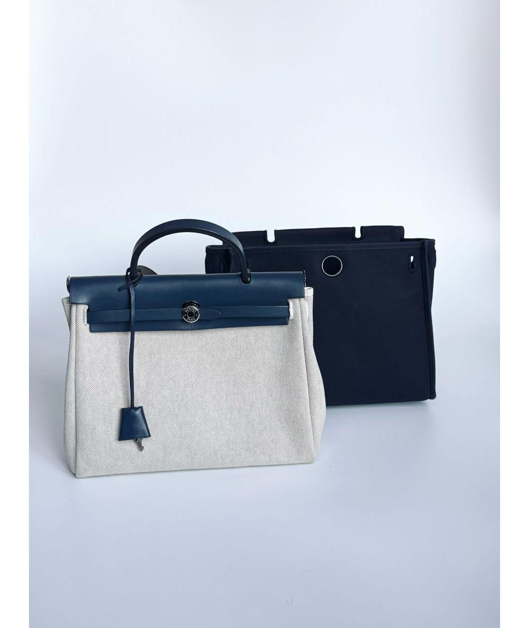 HERMES Синяя кожаная сумка через плечо, фото 5