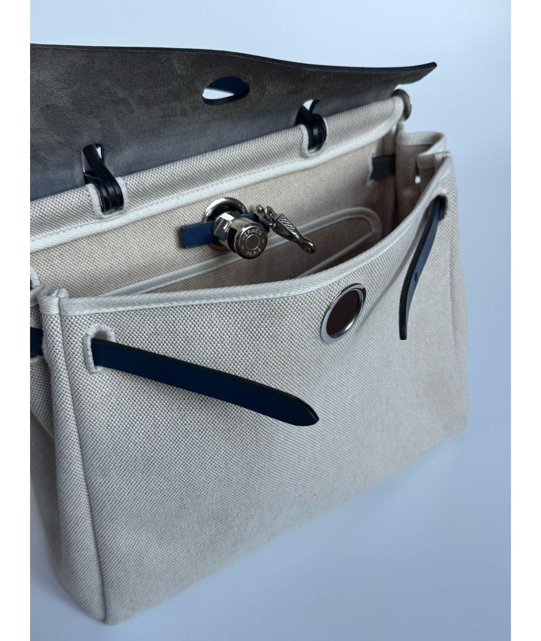 HERMES Синяя кожаная сумка через плечо, фото 4