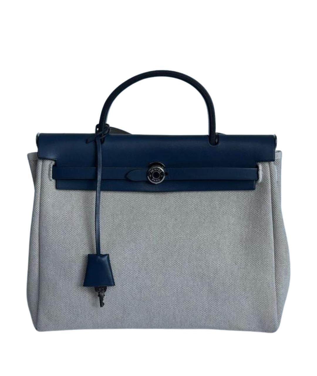 HERMES Синяя кожаная сумка через плечо, фото 1