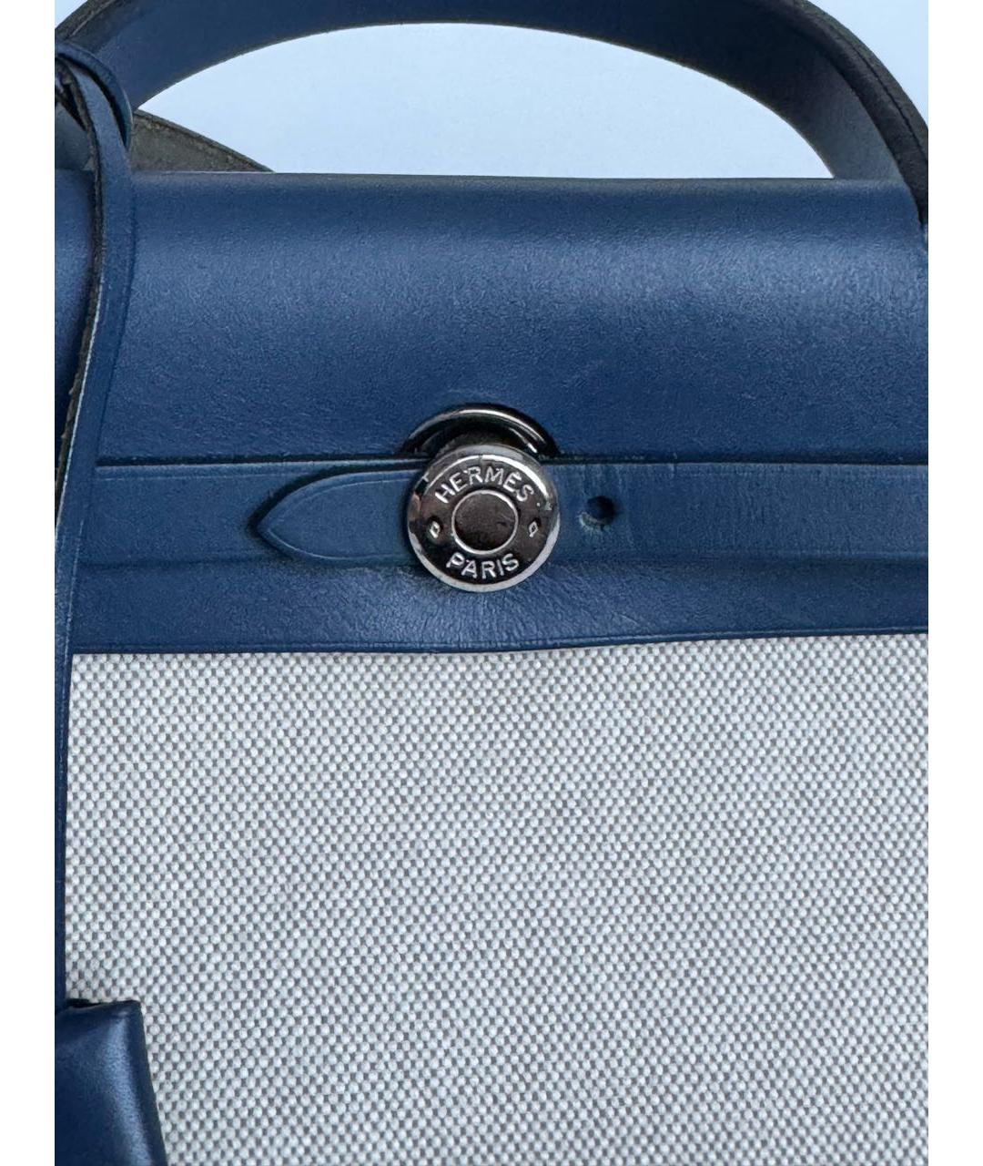 HERMES Синяя кожаная сумка через плечо, фото 7